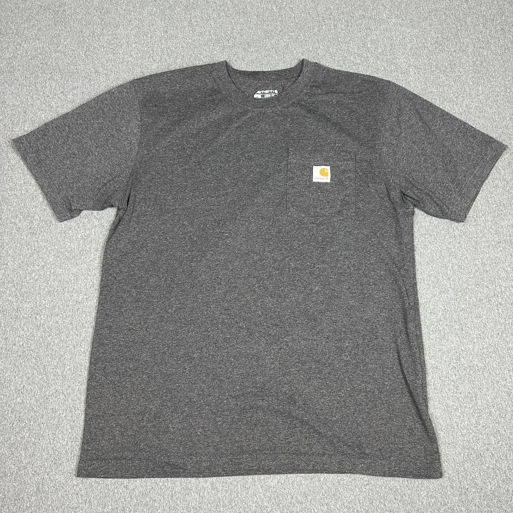Carhartt K87 Loose Fit Pocket T-Shirt Mens M Gray Heather Short Sleeve Work Tee